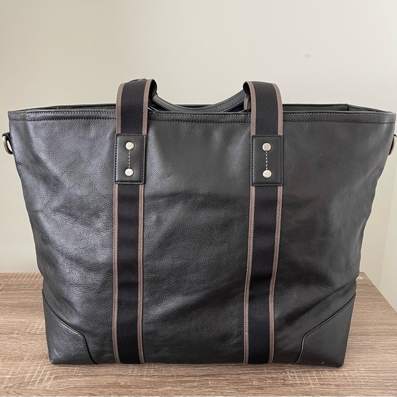 Coach Heritage Web Leather Weekend Tote Style F71169 - Picture 3 of 12